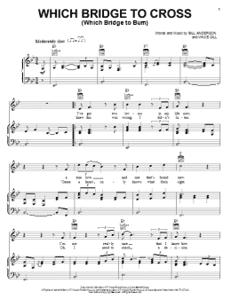 page one of Which Bridge To Cross (Which Bridge To Burn) (Piano, Vocal & Guitar Chords (Right-Hand Melody))