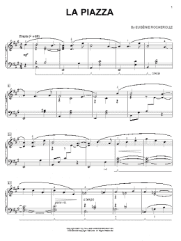 page one of La Piazza (Piano Solo)
