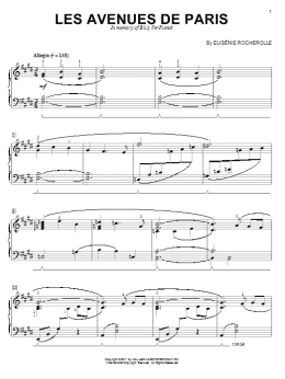 page one of Les Avenues De Paris (Piano Solo)