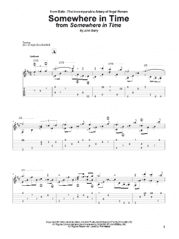 page one of Somewhere In Time (Solo Guitar)