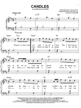 page one of Candles (Easy Piano)