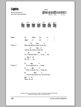 page one of Lights (Guitar Chords/Lyrics)