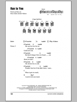 page one of Run To You (Guitar Chords/Lyrics)