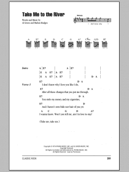 page one of Take Me To The River (Guitar Chords/Lyrics)