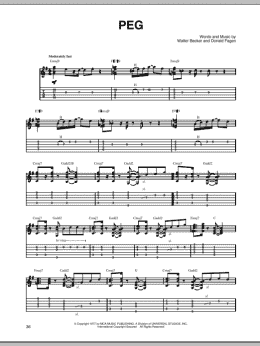 page one of Peg (Solo Guitar)