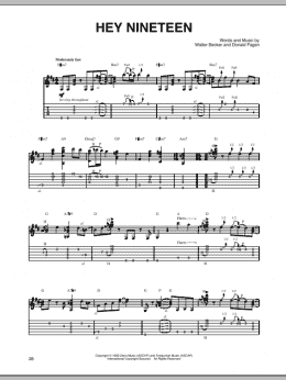 page one of Hey Nineteen (Solo Guitar)