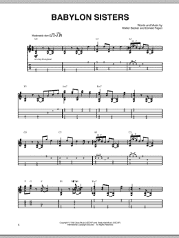 page one of Babylon Sisters (Solo Guitar)