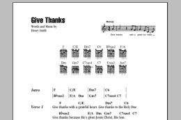 page one of Give Thanks (Guitar Chords/Lyrics)