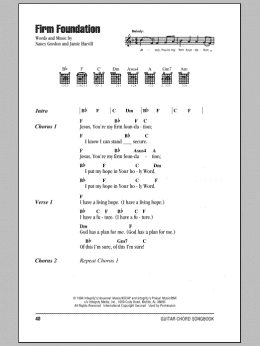 page one of Firm Foundation (Guitar Chords/Lyrics)