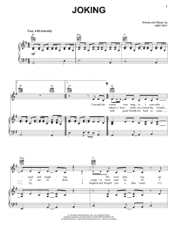 page one of Joking (Piano, Vocal & Guitar Chords (Right-Hand Melody))