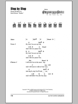 page one of Step By Step (Guitar Chords/Lyrics)
