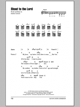 page one of Shout To The Lord (Guitar Chords/Lyrics)