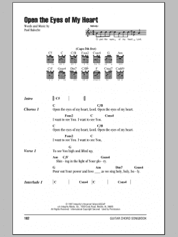 page one of Open The Eyes Of My Heart (Guitar Chords/Lyrics)