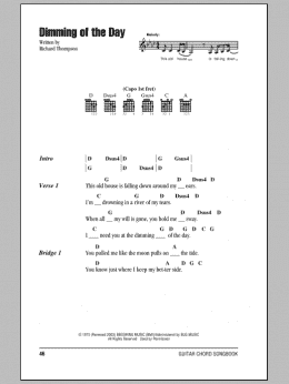 page one of Dimming Of The Day (Guitar Chords/Lyrics)