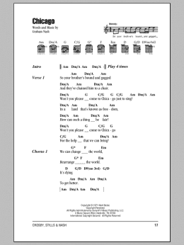 page one of Chicago (Guitar Chords/Lyrics)