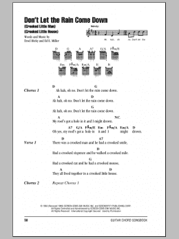 page one of Don't Let The Rain Come Down (Crooked Little Man) (Crooked Little House) (Guitar Chords/Lyrics)