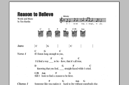 page one of Reason To Believe (Guitar Chords/Lyrics)