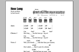 page one of How Long (Guitar Chords/Lyrics)