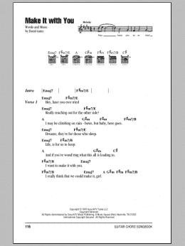 page one of Make It With You (Guitar Chords/Lyrics)