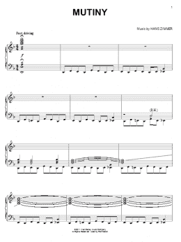 page one of Mutiny (Piano Solo)