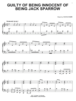page one of Guilty Of Being Innocent Of Being Jack Sparrow (Piano Solo)