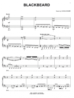 page one of Blackbeard (Piano Solo)