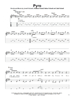 page one of Pyro (Guitar Tab (Single Guitar))
