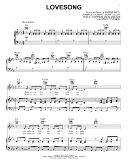 page one of Lovesong (Piano, Vocal & Guitar Chords (Right-Hand Melody))