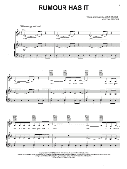page one of Rumour Has It (Piano, Vocal & Guitar Chords (Right-Hand Melody))