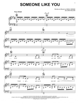 page one of Someone Like You (Piano, Vocal & Guitar Chords (Right-Hand Melody))