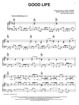 page one of Good Life (Piano, Vocal & Guitar Chords (Right-Hand Melody))