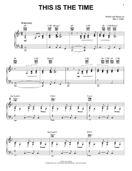 page one of This Is The Time (Piano, Vocal & Guitar Chords (Right-Hand Melody))