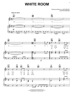 page one of White Room (Piano, Vocal & Guitar Chords (Right-Hand Melody))