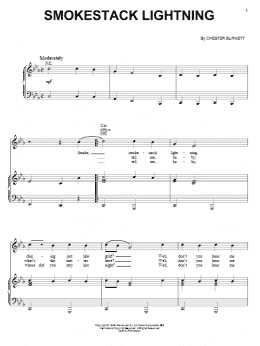 page one of Smokestack Lightning (Piano, Vocal & Guitar Chords (Right-Hand Melody))