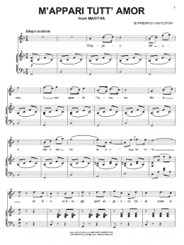 page one of M'appari tutt'amor (Piano & Vocal)