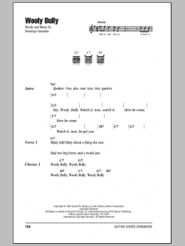 page one of Wooly Bully (Guitar Chords/Lyrics)