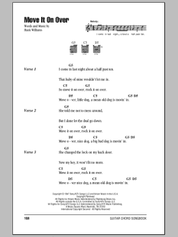 page one of Move It On Over (Guitar Chords/Lyrics)