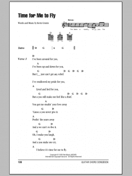 page one of Time For Me To Fly (Guitar Chords/Lyrics)
