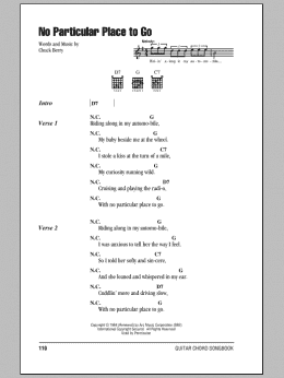 page one of No Particular Place To Go (Guitar Chords/Lyrics)