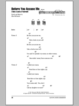 page one of Before You Accuse Me (Take A Look At Yourself) (Guitar Chords/Lyrics)