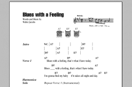 page one of Blues With A Feeling (Guitar Chords/Lyrics)
