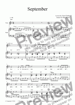 page one of September [vocal + pno]