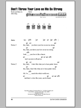 page one of Don't Throw Your Love On Me So Strong (Guitar Chords/Lyrics)