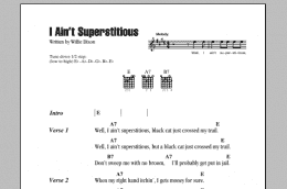 page one of I Ain't Superstitious (Guitar Chords/Lyrics)