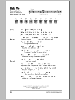 page one of Help Me (Guitar Chords/Lyrics)