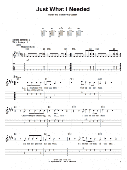 page one of Just What I Needed (Easy Guitar Tab)