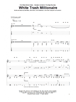 page one of White Trash Millionaire (Guitar Tab)