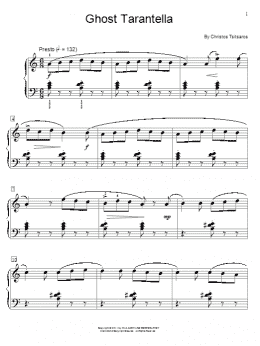 page one of Ghost Tarantella (Educational Piano)
