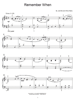 page one of Remember When (Educational Piano)