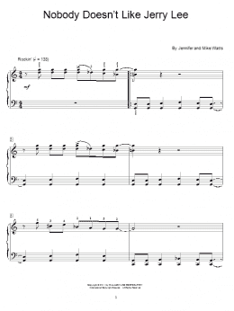 page one of Nobody Doesn't Like Jerry Lee (Educational Piano)